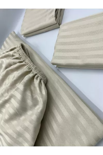 Satijnen Hoeslaken met Elastiek + Kussensloop met Deksel (hoge hoekdiepte) ***laatste trend***