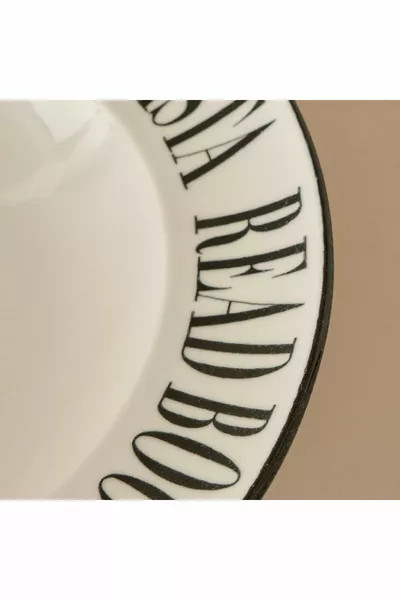 Book Lovers Pasta Plate Black (CM)