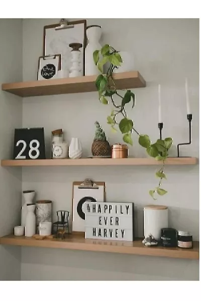 Massief Decoratief Ontwerp 3-delige Zwevende Plank Boekenkast Verborgen Verbonden Plank Accessoire Plank prx