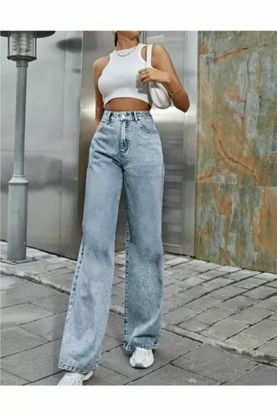 اير ماكس سنو واش رث جينز بلو سنو ليكرا بالازو