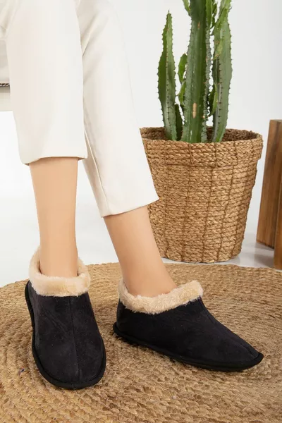 Unisex Soft Sole Warm Lining Plush Home Pantuf Home Boots Women Men Penduf ()