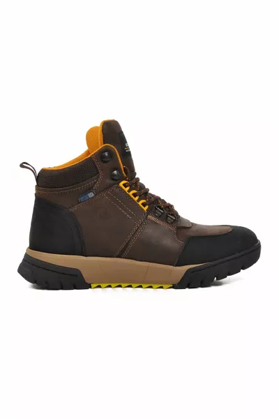  Coffee Nubuck Genuine Leather Waterproof Men's Outdoor Boots