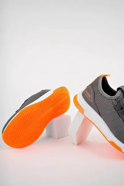 Oranje Gegarneerde Gerookte Kinder Sneakers