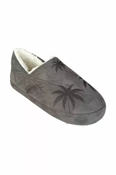 Chaussures d’intérieur en laine à imprimé palmier ultra léger Penduf fumé femme