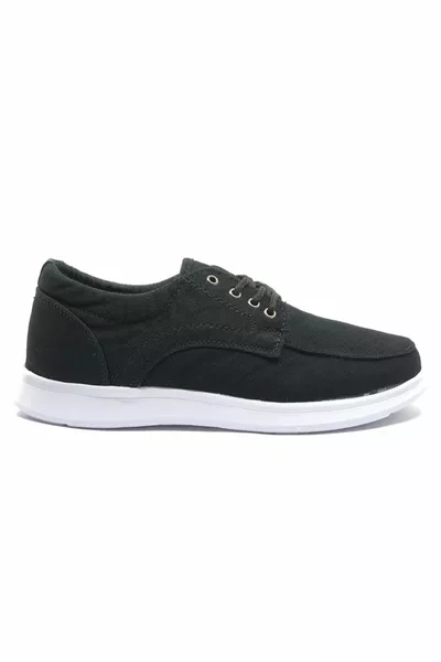 Dakirs  Vans Linen Casual Sneakers NOIR-BLANC