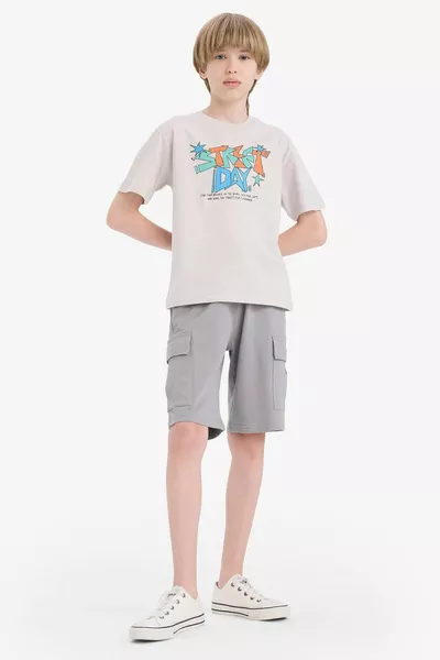 Boys' Elastic Waist Cargo Shorts HS
