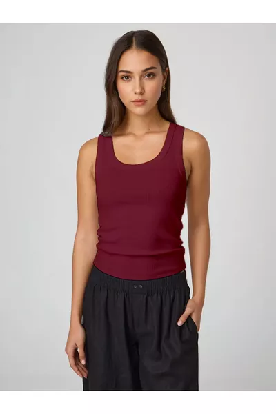 NOVELLE Canottiera a coste con spalline larghe