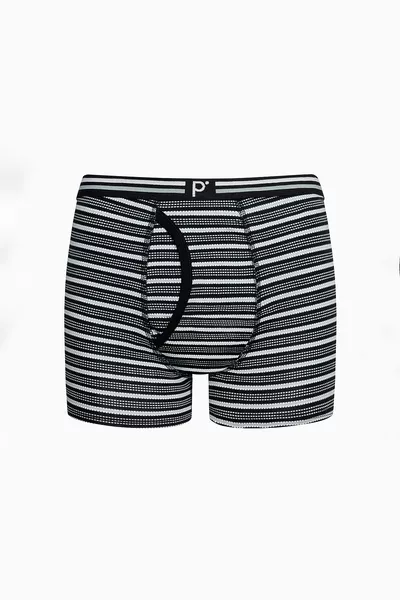 بوكسر ثلاثي متعدد الألوان بتصميم أسود