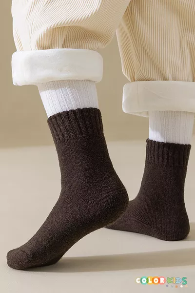 Lot de 5 paires de chaussettes en serviette pour garçons d'hiver (absorbant la chaleur)