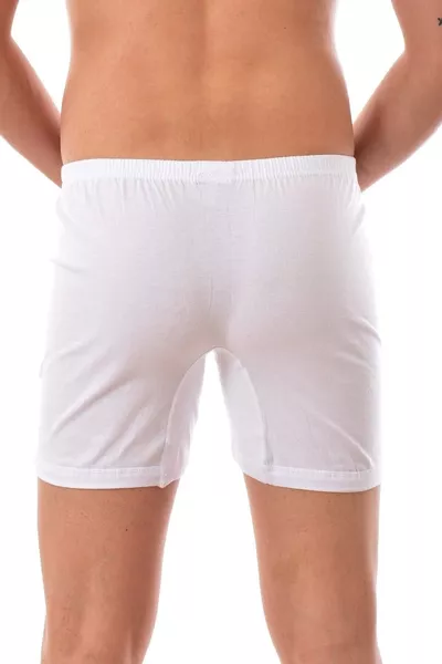 بوكسر رجالي أبيض بستة قطع بأرجل