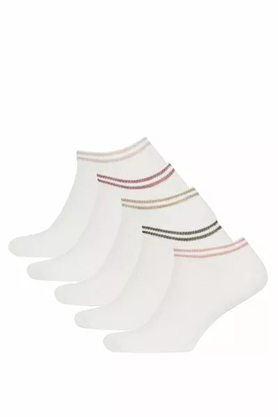 Kadın 5'li Pamuklu Patik Çorap AZNS