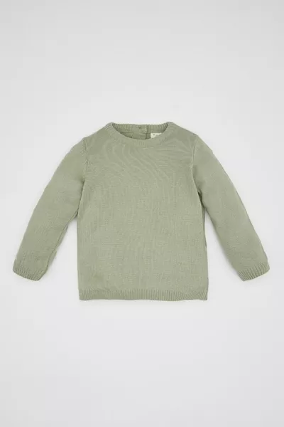 Baby Boys' Crew Neck Basic Plain Knit Sweater au