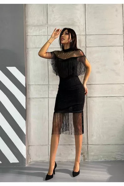 بريق شرابة الحناء وبعد فستان الحفلة