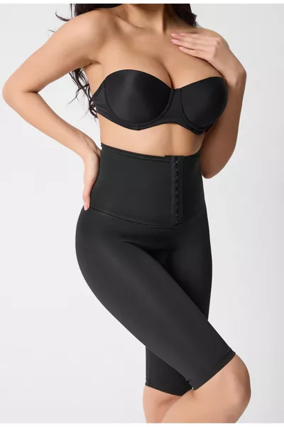 Shorts thermiques à agrafes affinant la taille