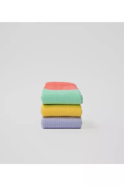 Sorbe Baumwollsocken Einfarbig in Sanften Farben Box (3er-Pack)