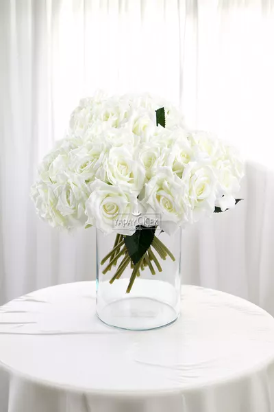 лу Люкс Букет от рози  Cm Бял