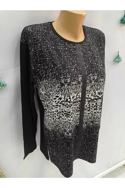 New Season Women's Plus Size Printed Crew Neck Mother T-Shirt