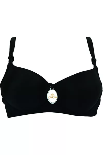 صدرية نسائية سوداء بدون حشو مع دانتيل