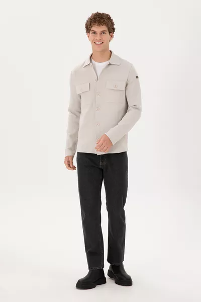 بنطال جينز رجالي أسود بقصة مستقيمة 