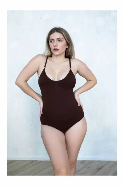 بودي كورسيه مشد للجسم قابل للفتح بأزرار من مامي موديل، اللون أسود، المقاس 6