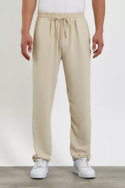 Pantaloni Jogger Estivi Unisex Oversize in Lino Aerobin Grigio Sottile e Larga