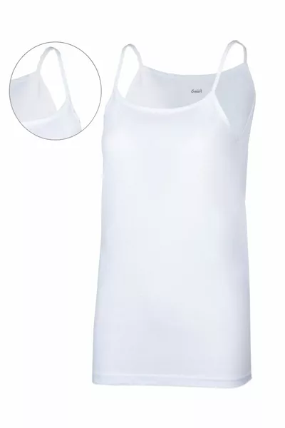 قميص داخلي نسائي بسبعة ألوان مختلطة من القطن بحمالات حبال، مجموعة من 6 قطع