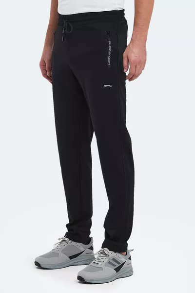 بنطال رياضي أسود رجالي بجيب بسحّاب من OLI IN