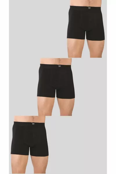 3'lü Paket Erkek Yüksek Bel Likralı Boxer 