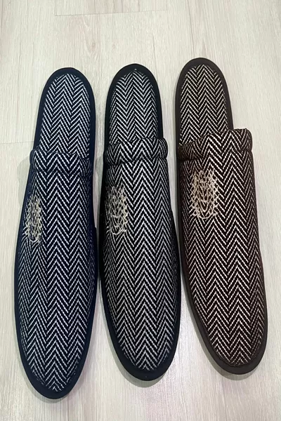 3 حزمة النعال الرجالية ، العريس ، السجاد الشتوي ، النعال المنزل ، مجموعة حزمة المهر ، النعال الضيوف.