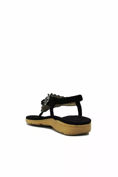 -1 Черные женские сандалии Flip Stone