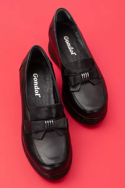 Женская натуральная кожа на мягком каблуке Повседневная повседневная обувь ez.