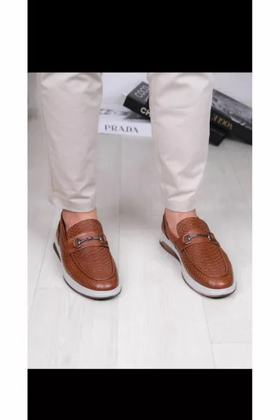 MOCASSIN POUR HOMME EN CUIR VÉRITABLE IMPRIMÉ CROCODILE DE LA MARQUE PEARL