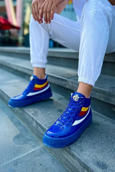 OPURMOLE Lace-Up Sports Heren Laarzen BLAUW - CHE