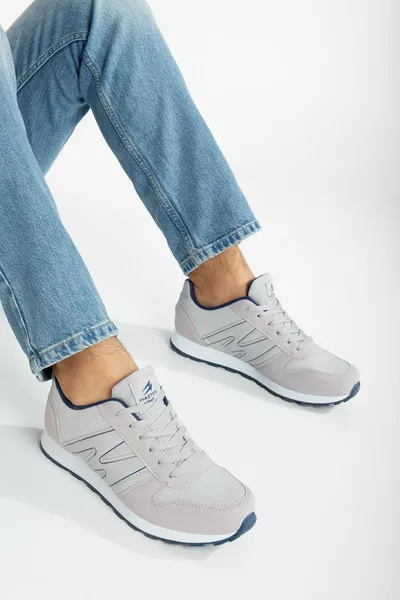 الرجال الجليد الأزرق الداكن الدانتيل متابعة عارضة مريحة خفيفة الوزن لينة وحيد شبكة أحذية رياضية أحذية رياضية