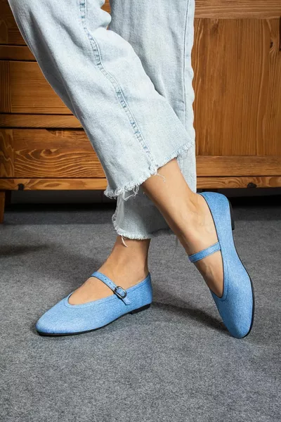 إلدورا باليه نسائي مسطح جينز