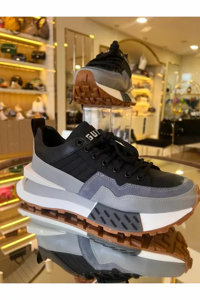 Imported Genuine Leather Men's Sneakers