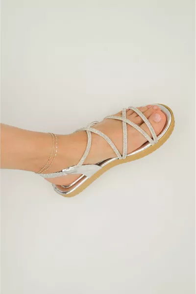 صنادل نسائية مطاط بالحجر صنادل صيفية 