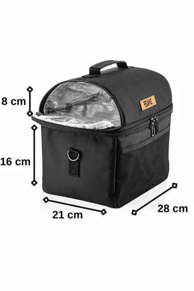  Lt. Термос за пренасяне на храна Охладител за термично хранене Чанта за пикник - черен