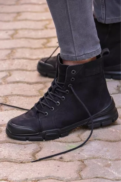  Bonn M Bottes décontractées en cuir véritable