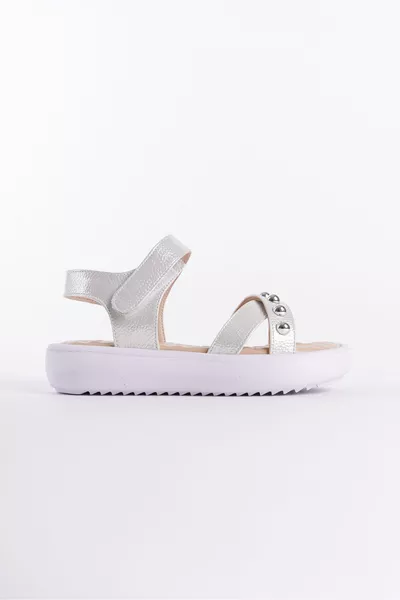 Sandales à détails de perles velcro pour filles