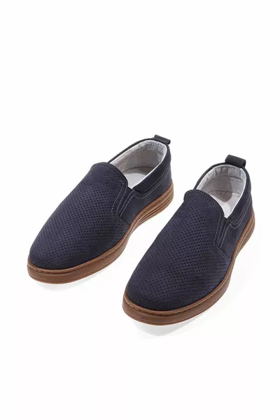 Astro Navy Blue Nubuck % натуральная кожа мужские лоферы