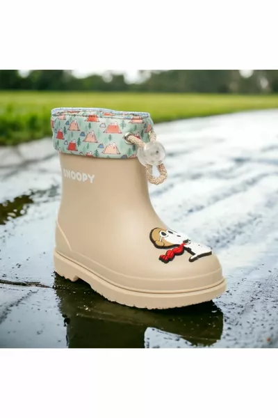  أحذية المطر للأطفال بنبي سنوبي للجنسين ، مقاوم للماء