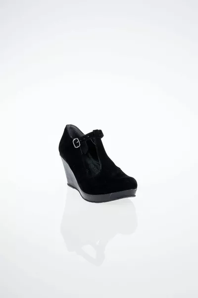 Padded Sole Black Suede Shoes