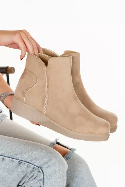 كبير الحجم مريحة عارضة الحجر من جلد الغزال الأحذية