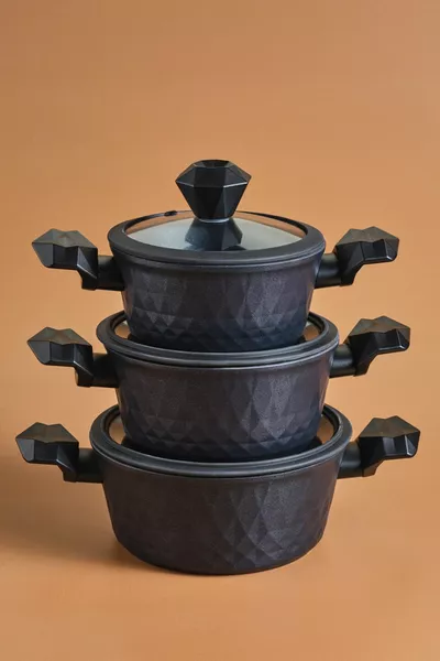 Set di 6 Pentole con Manici Antibatterici Biodiamond e Fondo a Induzione