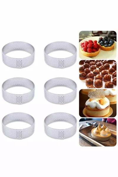 Stampo per crostate rotondo con foro piccolo diametro 6 cm,  pezzi