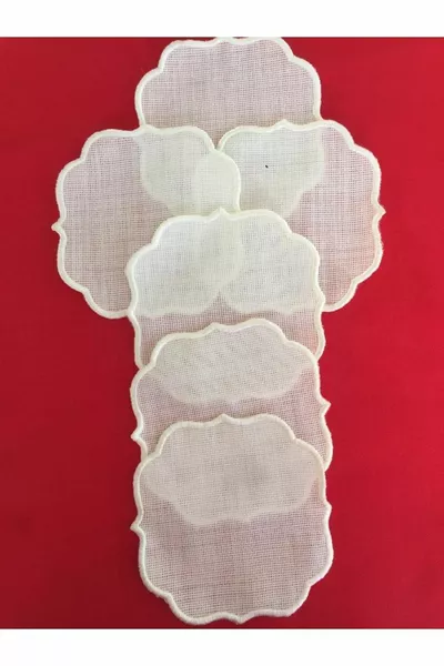 Stickerei Kreuzstich Bestickbare Loch-Cocktail-Servietten 6 Stück