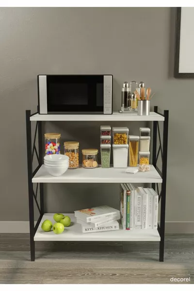 خزانة رفوف متعددة الاستخدامات لمطبخ روزر ركن القهوة