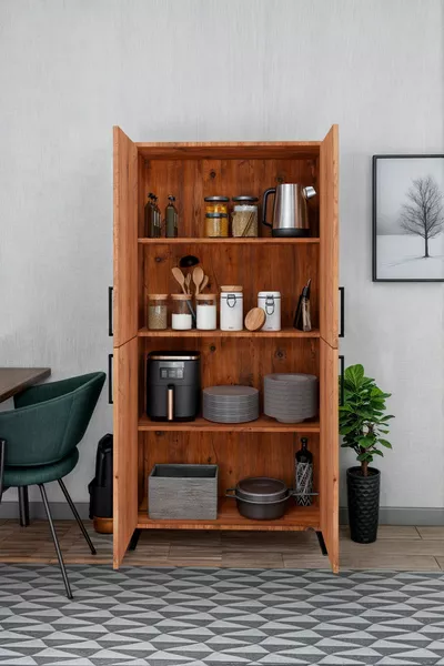 Praktischer vielseitiger Schrank mit Deckel für Vorratskammer, Schuhe und Küche