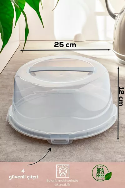  Boîte de conservation pour gâteaux ronds, pâtisseries et tartes - Cloche de transport avec couvercle verrouillable  cm